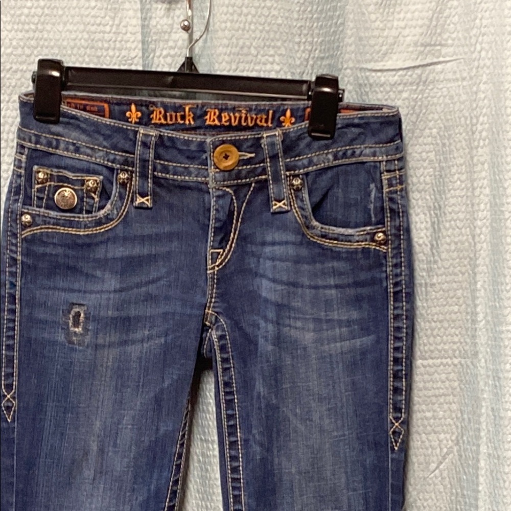 Rock Revival Janet size 28 Blue Boot Cut Jeans stretch cowgirl comfy - Picture 9 of 16
